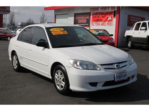 Prices for a used 2005 Honda Civic currently range from 3,490 to 11,450, with vehicle mileage ranging from 57,016 to 231,403. . 2004 honda civic for sale